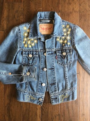 An embroidered jacket by Jennifer Riggs