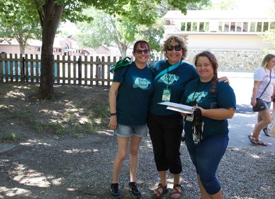 Craft Lake Kid Row Volunteers appreciate each other’s company.