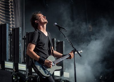 French metal band Gojira adds to the opening setlist at the Knotfest Roadshow.