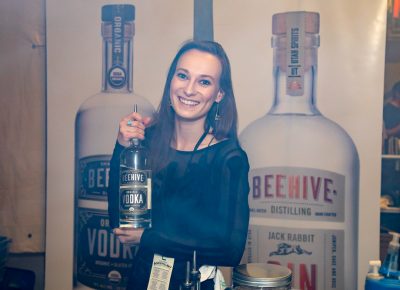 Kelsey Terrell has worked for the Beehive Distilling team for about a month—since their new bar opened on 2245 S. West Temple.
