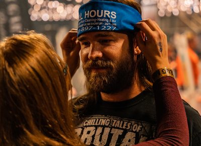 Love was in the air … and so was the chance for rad swag like this sweet, sweet bandana from All Hours.
