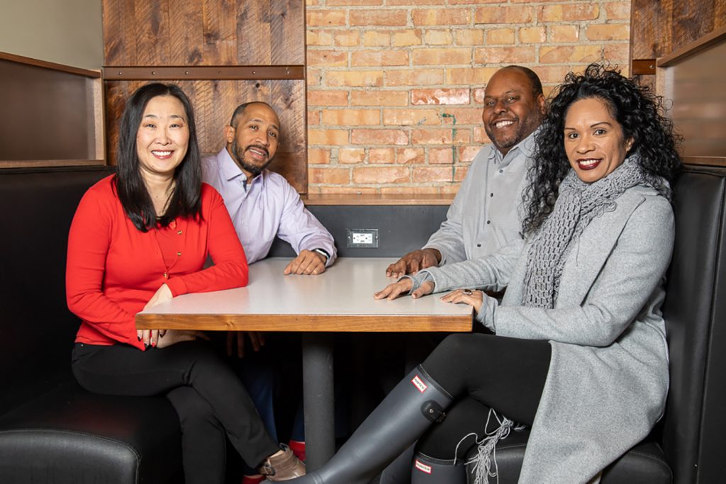 (L–R) Inclusion Experience Project’s Sara Jones, James Jackson III, Shawn Newell and Sui Lang L. Panoke provide tools for local businesses and their leaders to champion diversity.
