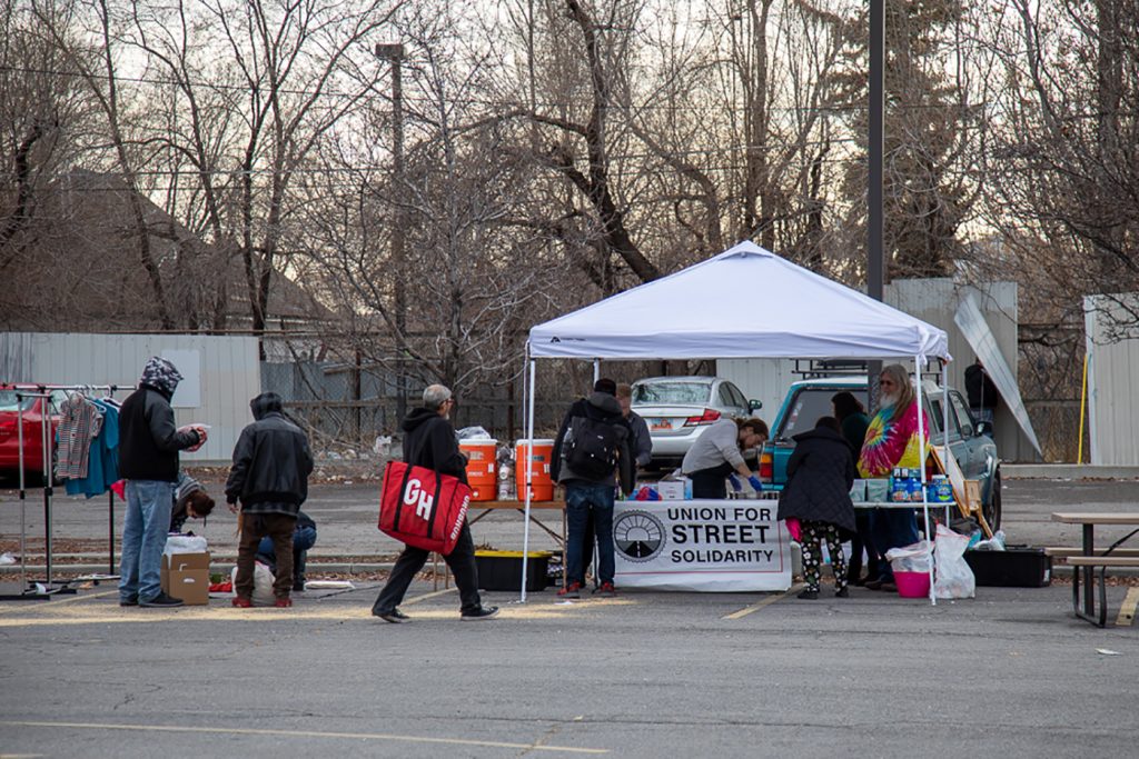 Socialist group Union for Street Solidarity uplifts unsheltered Salt Lake citizens through the direct action of providing them food, clothing and conversation.