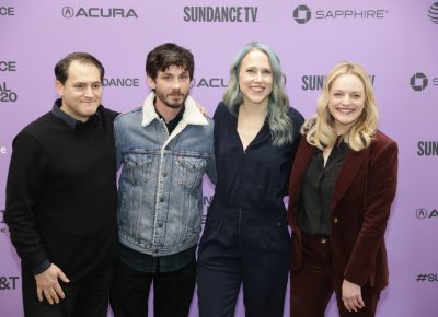 Cast of the new film, Shirley at the Eccles Theater for the Sundance Film Festival 2020. Photo by: Logan Sorenson (Lmsorenson.net)