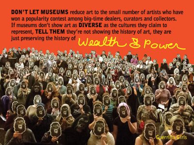 "Wealth & Power," 2016. Photo courtesy of guerrillagirls.com