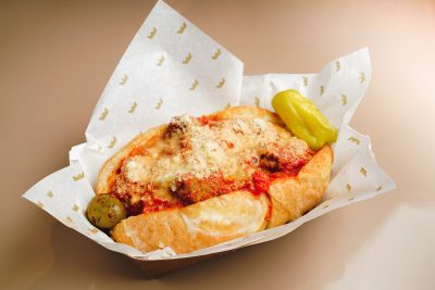Meatballs in tow, Caputo’s meatball sandwich takes this hearty meal down a robust and cheesy path.