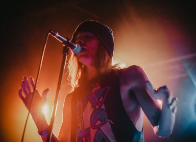 Lead vocalist of The Red Jumpsuit Apparatus during the song "False Pretense."