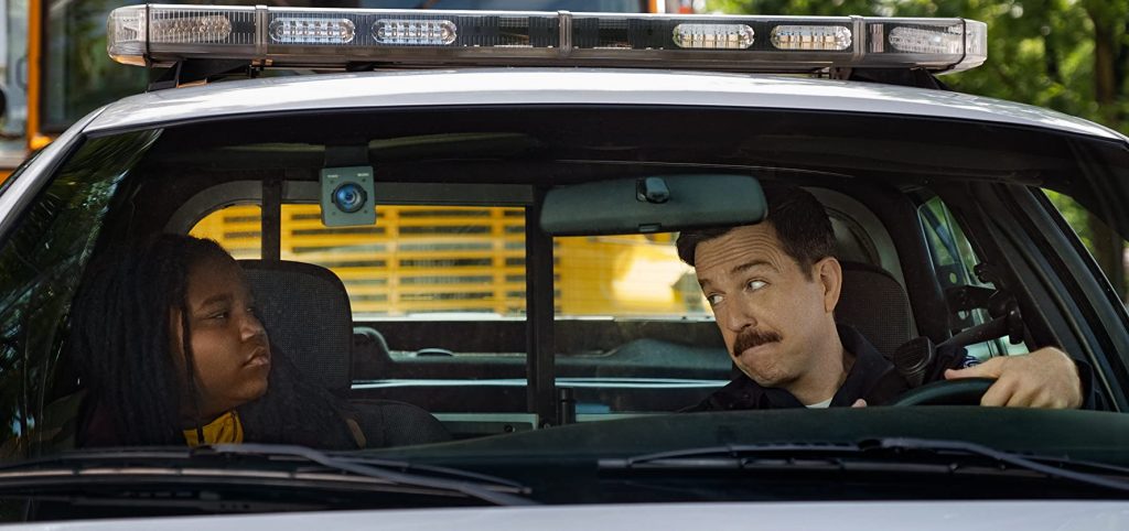 Ed Helms and Terrence Little Gardenhigh star in this crass, buddy-cop-type comedy by Michael Dowse. 