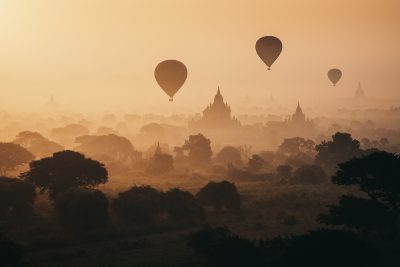 Michael Kunde, Balloons Over Bagan, 2013, from Kunde’s personal collection