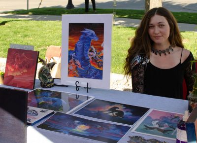 Halley Bruno from Cinder Ash was one of the local artists who graced SLUG Picnic with their stunning work.