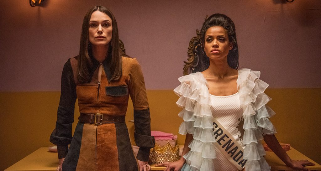 Still of Keira Knightley and Gugu Mbatha-Raw in Misbehaviour