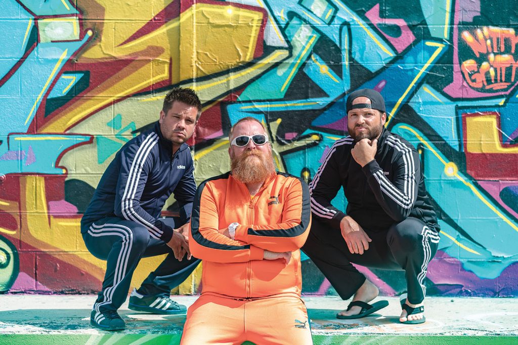 (L–R) Rob Alvord, Clark Cannon and Adam Ridd have worked together to overcome the obstacles introduced by 2020, continuing with their music-writing and recording goals.