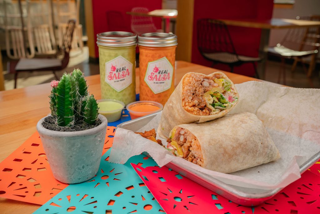 Real Taqueria's Al Pastor Burrito comes in as a hefty meal in its "regular size."