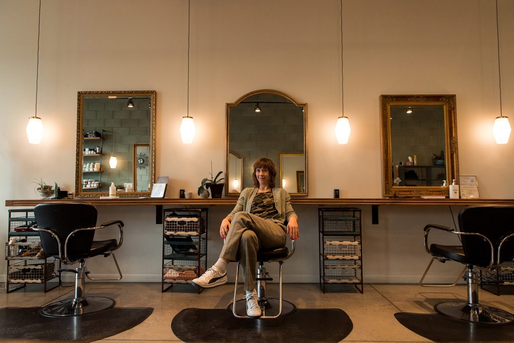 Memorie Morrison is a hairstylist, Owner of Central Ninth’s Troubadour salon and she’s known for her band ¡andale!.