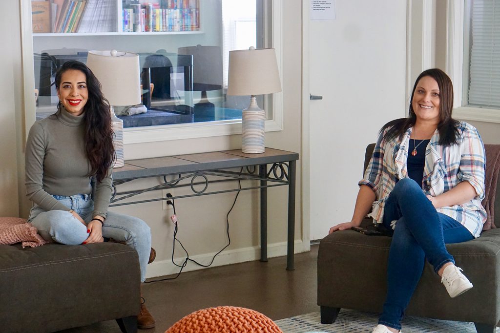 (L–R) Family Support Center Executive Director Jocelyn De La Rosa and LifeStart Program Director Heidi Lund. At the Family Support Center’s LifeStart Village, single-parent families can move from homelessness into a nurturing community.