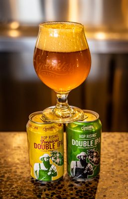 Squatters’ Hop Rising Double IPA has grown as a brand in and of itself over the years, and is also available in its Tropical DIPA form.