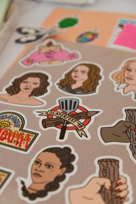 Spacebabes' stickers, sold at the 2021 Brewstilelry!