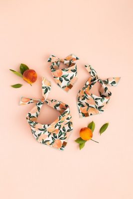 Among Demkov’s portfolio lives her collaboration with The Foggy Dog, a pet bandana company that pairs their product with matching human scrunchies. 