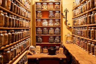  The walls of Natural Law Apothecary are lined—floor-to-ceiling—with jars of homemade remedies and tinctures.