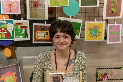 Libbi's Corner displays her handmade cards at the Holiday Market