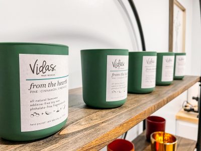 A selection of scents McConell curates for Vidas Wax Works.