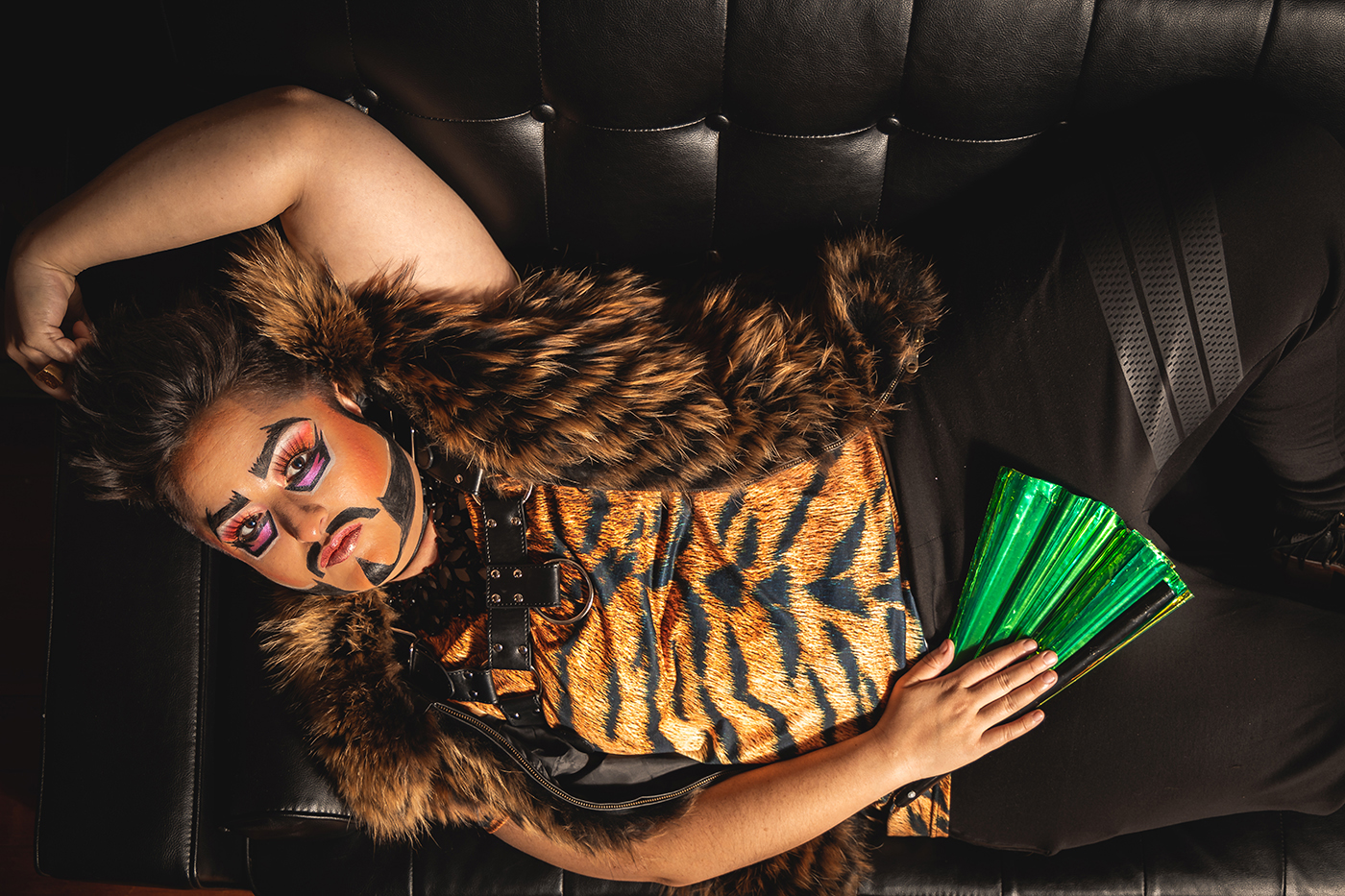 Mik Jager, aka Kim, is an interdisciplinary artist and Drag King whose Polynesian identity informs their gleeful drag.