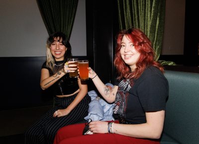 Cheers! Pictured L–R: Alethia Lunares and Sage Holt