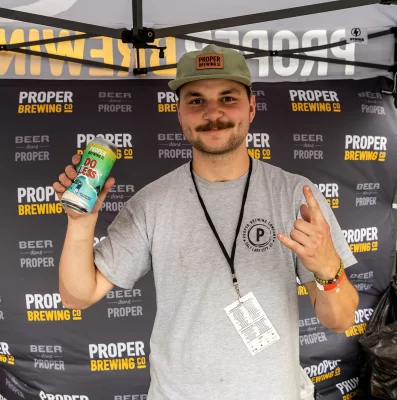 Caleb from Proper Brewing showcasing his all time favorite.