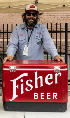 Colby with Fisher Brewing keeping the vibes on point.