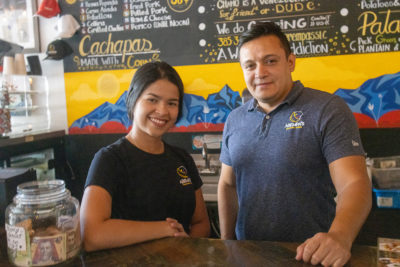 Arempas offers 10 different empanada fillings, including one with the packed Pabellon featuring black beans, shredded beef, plantains and cheese.