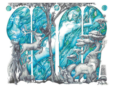 M. Scott Hammond, Mermaid’s Terrarium, Pen and Ink, 2017