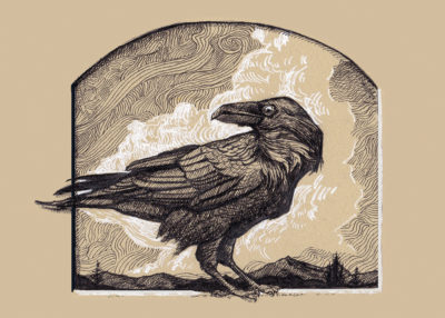 M. Scott Hammond, The Raven, Pen and Ink, 2017