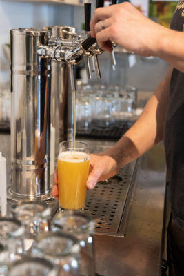 “It was super important to us to be the bartenders behind our own bar,” says Bourque.