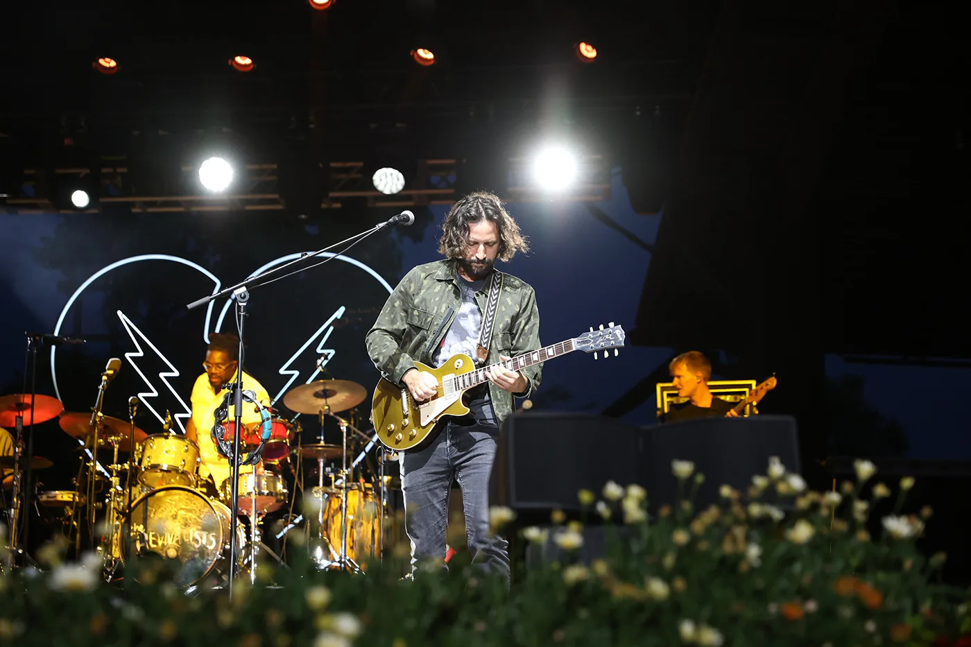 With a thunderstorm literally miles away and with visible lightning strikes all over the valley, The Revivalists had a great evening at Red Butte Gardens.