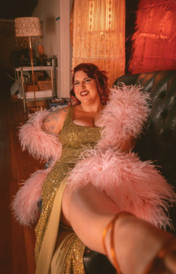 As a former member of the LDS Church and a returned missionary, Lark says performing burlesque helped her overcome feelings of shame toward her body and sexuality.