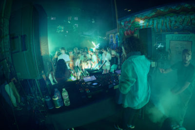 Tammy Lakis a DJ from Detroit, MI laid down strong beats into the late hours of Neon Rodeo. (Photo: Chay Mosqueda)