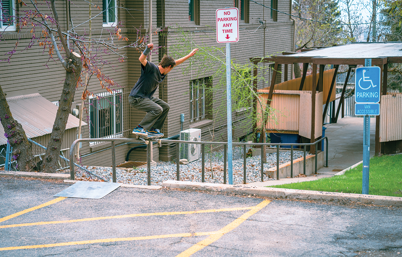 Matt Bergmann – Backside 50-50 grind down the rail through the archway – SLC, UT