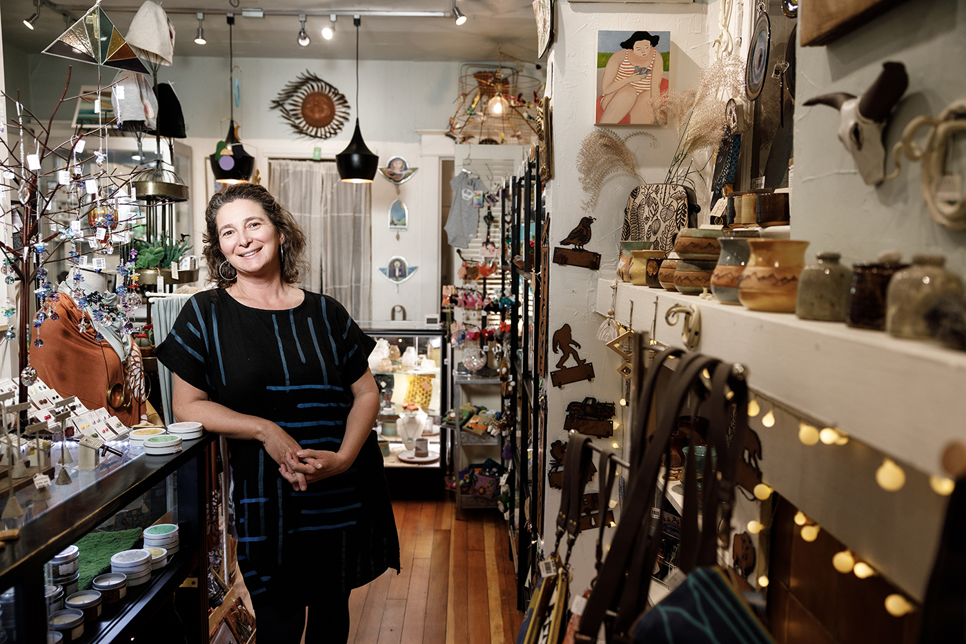 Gail Piccoli is the owner of Commerce & Craft, a shop that sells crafted work from over 70 artists both local and national.