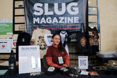SLUG Mag Writer and Brand Ambassador, Teddy Ray Meza proudly representing the SLUG booth.