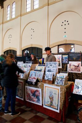Animalian Art’s booth featured wildly beautiful works of art.