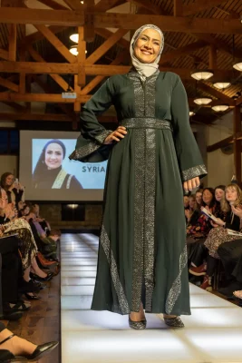 Kholoud from Syria wears an abaya, which comes in many variations depending on the occasion. Photo: John Barkiple
