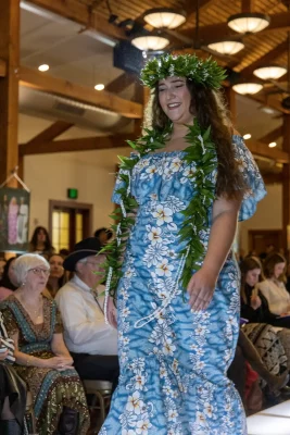 Ruby represented her Kanaka Maoli heritage from Hawaii. Photo: John Barkiple
