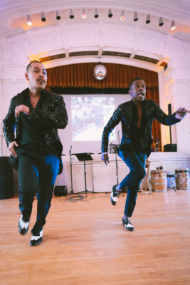 L-R) Guillermo (@king_ciego_soto) and Jorge (@jorge_8_y_ade_8), a two-man dance team called Jade J, perform a choreographed routine early in the program. They’ve been performing together for four months. Photo: John Barkiple