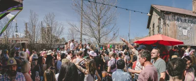 A shot of a large crowd.