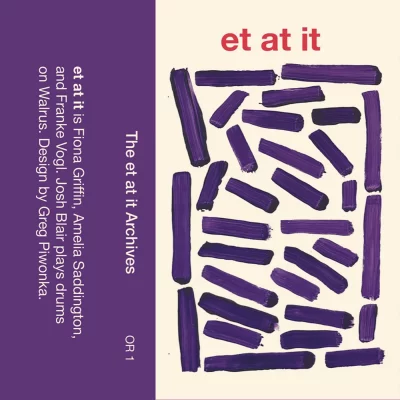 Et at et's On Repeat Recordings album cover comprises purple paintbrush strokes on white. Photo courtesy of On Repeat Recordings. 