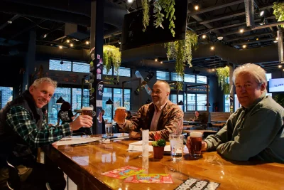 Patrons enjoy drinks at Ogden Beer Company. Photo: Lexi Kiedaisch