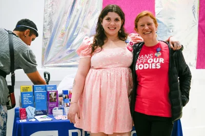 Planned Parenthood’s table set up to ensure the patrons of Queer Prom get what they need! Photo: Em Behringer