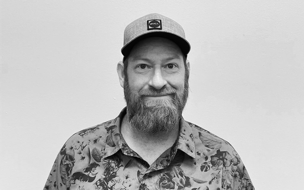 A black and white photo of SLUG Photographer John Taylor