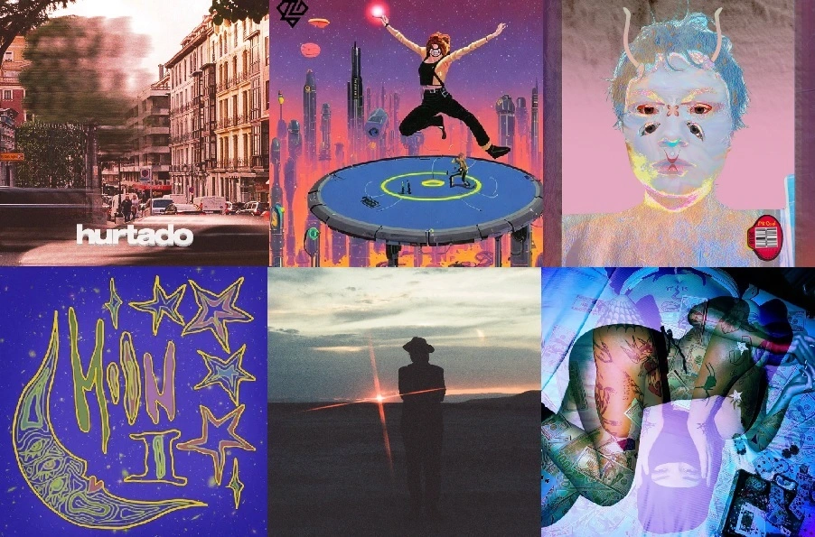 A composite image of the six covers of October's Local Music Singles Roundup.
