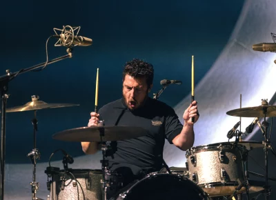Matt Helder playing drums for Arctic Monkeys